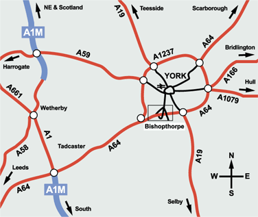Map of York ring road