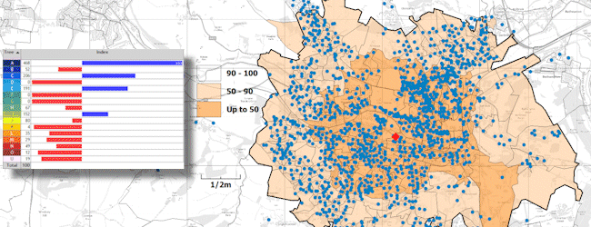 P² People & Places data mapped with customer locations