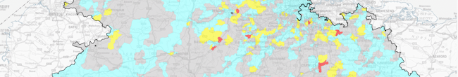 Heat map displays LCF spend data