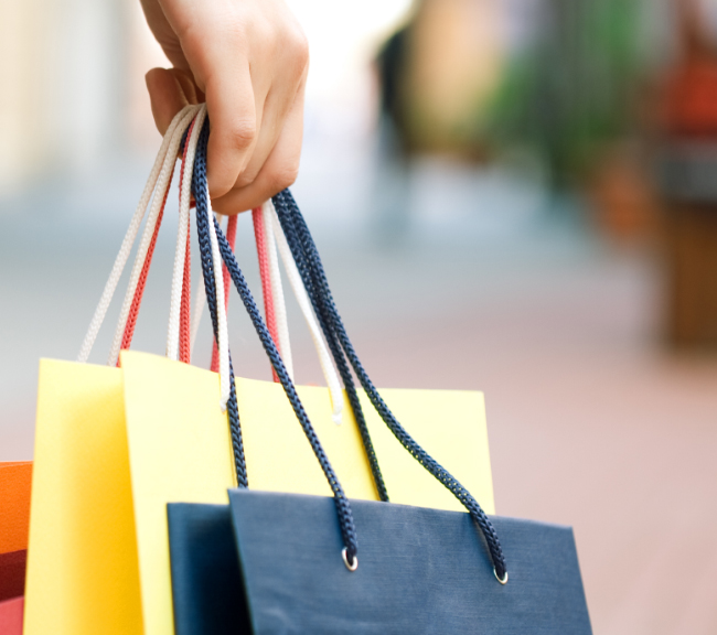 Carrying shopping bags