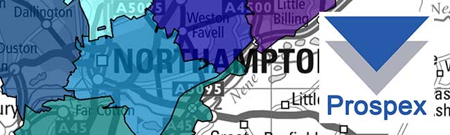 Prospex logo overlaid on territory map.