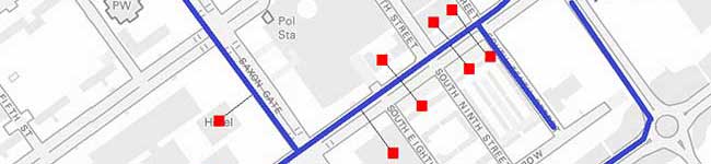 A sample fibre optic infrastructure map.