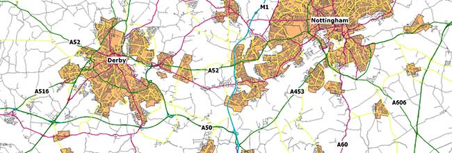 Example of HERE road network data.
