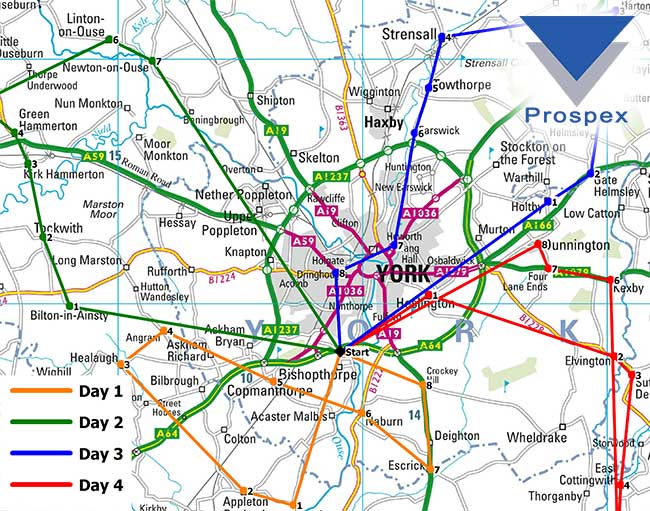 An example 4 day delivery schedule from Prospex.