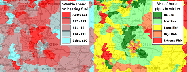 Two traditionally coloured heat maps.